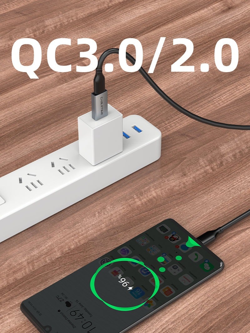 كابل تايم محول USB 3.0 ذكر إلى USB-C أنثى OTG - Image 3